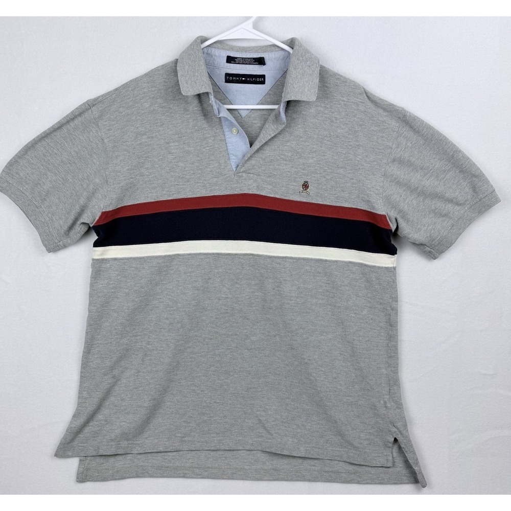 Tommy Hilfiger Men's Short Sleeve Polo Shirt  Size Large